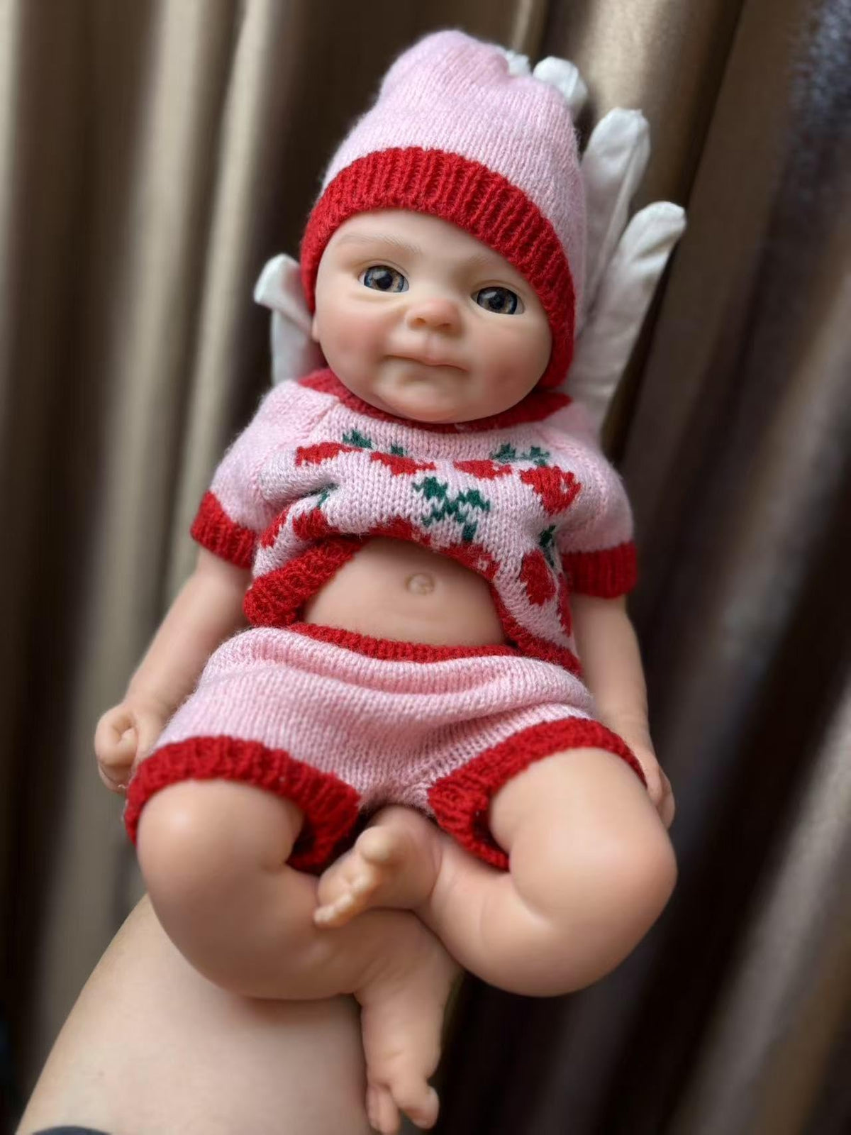 Aniiyy 13 Inch Silicone Baby Girl Doll, Can Open Mouth Reborn Baby Doll
