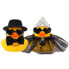 wonuu Pair Set of 2 Wedding Rubber Ducks  Bride Groom Duckies Marriage Rubber Duck Mini Couple Ducky for Ceremony Gift Souvenir Marry Blessings Elegant Heartwarming Present  Black