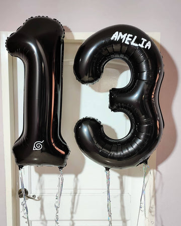 40 Inch Black 13 Number Balloons Giant Jumbo Huge 13 Or 31 Foil Mylar Helium Number Digital Balloons Black Birthday Mylar Digita