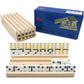 Yuanhe Domino Holder Trays Rack - Set of 4 Wooden Tiles Stand Holders for Mexican Train Rummy Chickenfoot -Like New