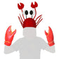 ZHHENIALY 3D Plush Crab Hat Set - Funny Novelty Animal Costume Headwear with Rubber Claws and Cloak for Unisex - Perfect for Par