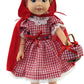 American Fashion World Little Red Riding Hood Dress for 14-Inch Dolls | enhanced Quality & Trendy Design | Dolls Clothes | Outfit Fashions for Dolls for Popular Brands
