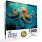 Cross & Glory 1000 Piece Jigsaw Puzzle - Deep Blue Octopus Odyssey, Large Size, Durable 1.8mm Cardboard, Unique Marine Artwork