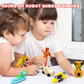 Scktyzs Mini Transform Robot For Kids 3-6 Years, 7 Collectible Rescue Vehicle Construction-Bot Playset Boys Hero Figure Modified Bots 4.5-Inch Converting Action Figures Easter Gift