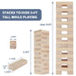 Megwoz Giant Tumble Tower Game - 60 Blocks New Zealand Pine Wooden Stacking Blocks for Kids & mature-themeds  Over 5FT Tall Indoor/Outdoor Family Games  Birthday Party Games Unique Gifts for for All Ages