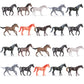 Skylety 20 Pieces Plastic Small Toy Horse Figurines Bulk Mini Horse Figurines Party Favor Decorations Realistic Model Toy For Girls Boys