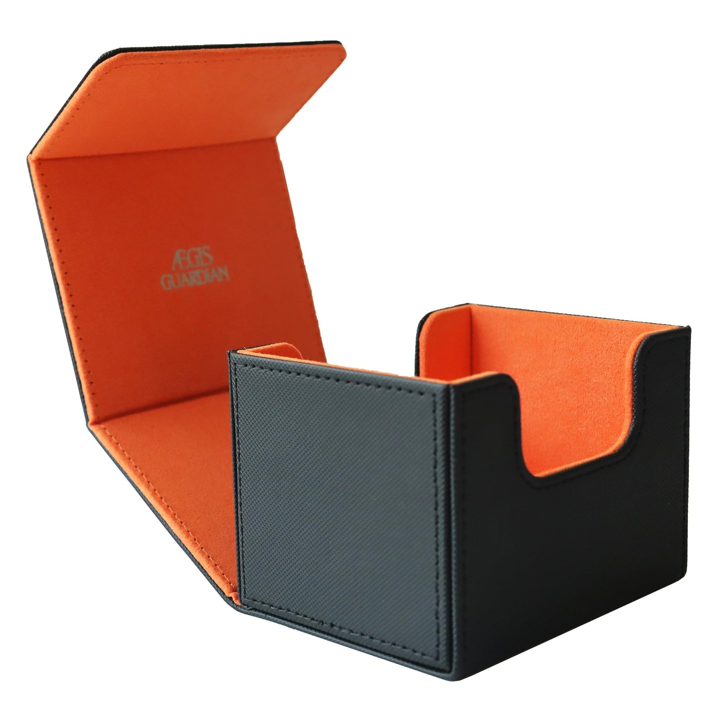 Aegis Guardian Commander Deck Box For Mtg, Magic Deck Box, Hold 120+ Sleeved Cards For Tcg, Leather Strong Magnet Card Deck Box,