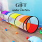 Kids Play Tunnel Pop Up Crawl Through Tunnel Play Tent for Baby Kids Children or Pet Foldable Pop Up Tents with Carry Bag (Colorful Play Tunnel with Mesh)