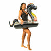 Poolcandy Inflatable 40 inch Animal Pool Tubes & Swim Rings (Black Sea Dragon with Glitter Inflatable 40 Pool Tube)