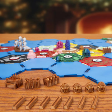 BKPrint3D Custom Civilizations for Catan | Malian Base Set | 3D Printed Metal Player Sets | Settler Pieces, Cities, Roads