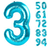 3 Balloon, Blue Number Balloons 40 Inch, 3Rd Birthday Decorations For Kids Girls Boys, Men Women Blue Party Supplies For Party D