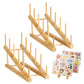 2Pcs Wooden Puzzle Storage Rack, Slope Puzzle Display Stand Hold Up To 10 Sets Non-Skidding Puzzle Organizer Holder For Books Co