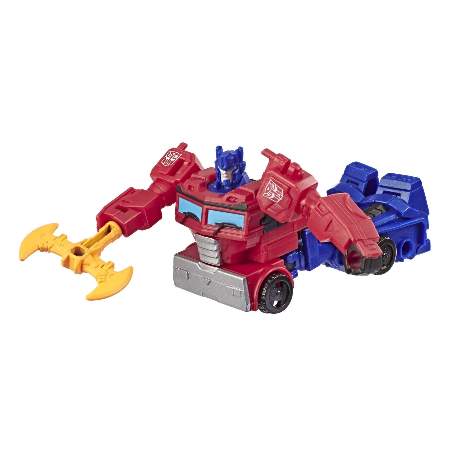 Transformers Toys Cyberverse Action Attackers Scout Class Optimus Prime Action Figure - Repeatable Energon Axe Attack Move - For Kids Ages 6 & Up, 3.75'