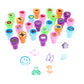 LUCKYBIRD Self-Inking Stamps for Kids - Heart Toy Stamp Set, Funny Plastic Stamps, 26 Count
