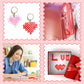 4000 Pieces Valentines Day Fuse Beads Craft Assorted Pink Red White Plastic Fuse Beads DIY Handmade Activity Kit for Valentines