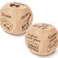 JCHCAMRY 2 Pcs Anniversary Wooden Movie and Activity Date Night Decision Dice Decider Valentines Day Gifts for Him Her Christmas