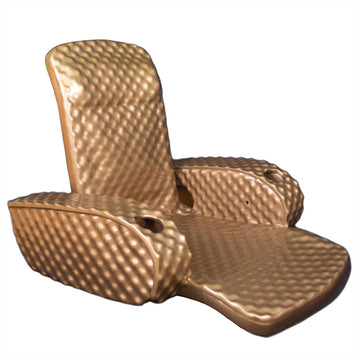 TRC Recreation Baja Chair - Folding Foam Pool Float, 26"x27.5"x31", Bronze, with 2 Cup Holders, Portable Lounger for Beach Essentials