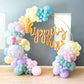 Voircoloria 130Pcs Pastel Balloons Different Sizes 18'' 12'' 10'' 5'' Macaron Latex Balloon Garland Arch Kit For Birthday Easter