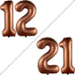 Giant, Coffee Brown 12 Balloon Number - 40 Inch, Brown 12 Birthday Balloon | 12Th Birthday Decorations For Boy | Safari Theme Party Decorations | 12 Year Old Balloon For 12Th Birthday Party Supplies