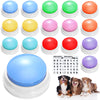 Jerify 16 Pieces Dog Buttons For Communication Voice Recordable Cat Dog Talking Buzzers Set With Stickers 30 Seconds Pet Speech