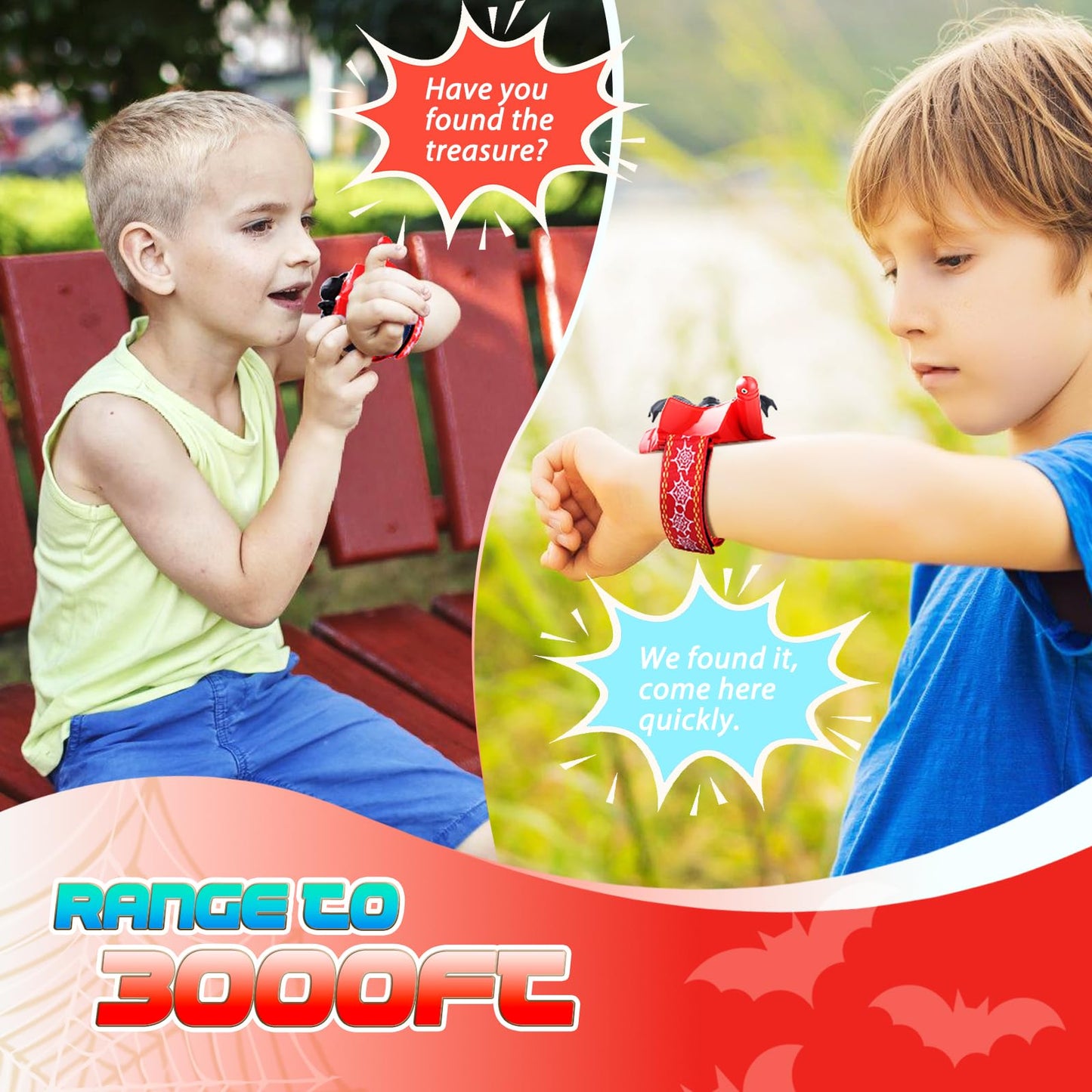 Fygurso Walkie Talkies For Kids, Bat Toy Kids Walkie Talkies For Boys Girls Aged 3 4 5 6 7 8-12 Years Old, 3000 Ft Talk Range Fo
