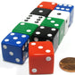 Koplow Games Set of 10 Large 19mm Opaque D6 Dice - 2 Each of 5 Assorted Colors - Plastic
