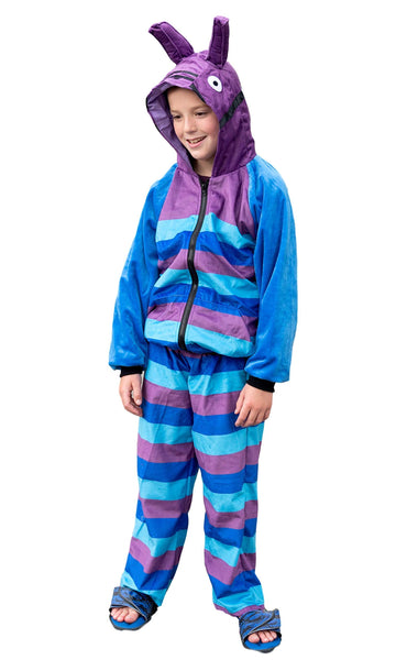 Comfycamper Party Llama Costume Sweatshirt Hoodie, 8-10 Years Pink