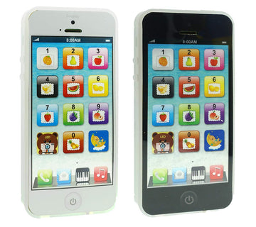 Cooplay 2pcs Black and White Yphone Y-Phone Toy Play Music Cell Phone Mobile Phone Learning English Education Gift for Baby Kids