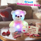 BSTAOFY LED Light Up White Teddy Bear Plush Toy - 8 Inch Soft Nightlight for Kids, Christmas & Birthday Gifts, Model YZTF0341