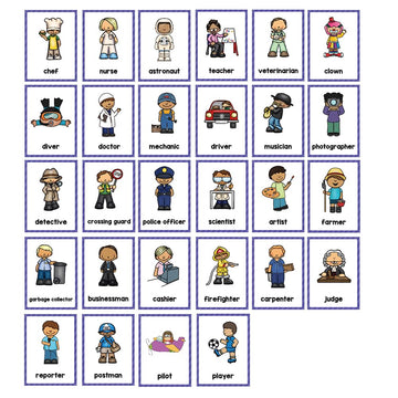 Lachilly Occupations English Words Learning Flashcards, High Frequency Words, Beginning Reading, Kindergarten Esl Teaching Mater