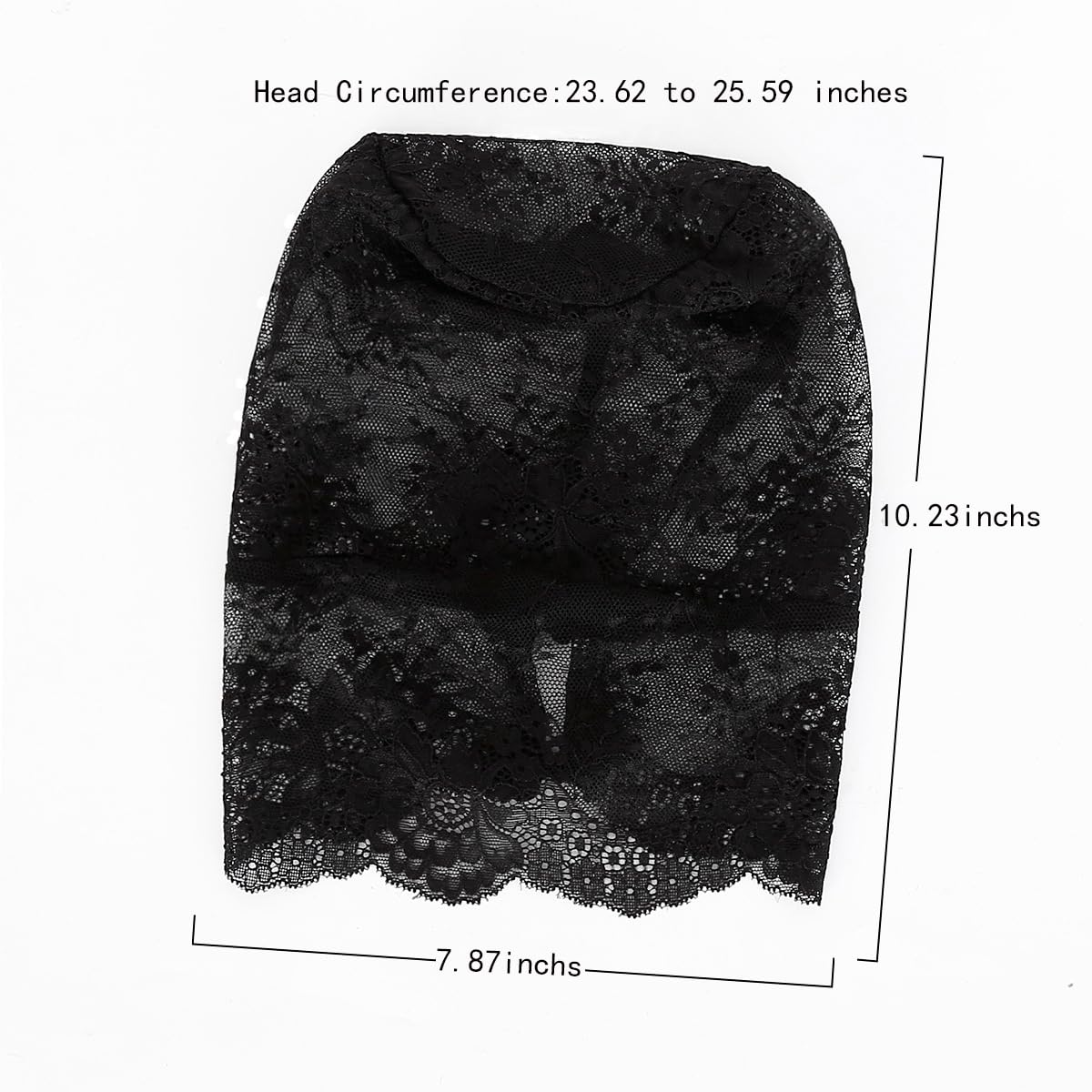 Hosfairy 1Pcs Halloween Lace Mask Lace Skin Mask Full Face Mask for Halloween Party Cosplay Costume Props(Black)