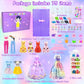 75 Pack Doll Clothes and Accessories with Doll Closet for 11.5 Inch Doll Fashion Design Kit Girl Doll Dress Up Including Wedding