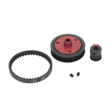 Treehobby Belt Drive Transmission Gears System for Axial SCX10 SCX10 II 90046 1/10 RC Crawler Car Upgrade Parts(Black) (5mm)