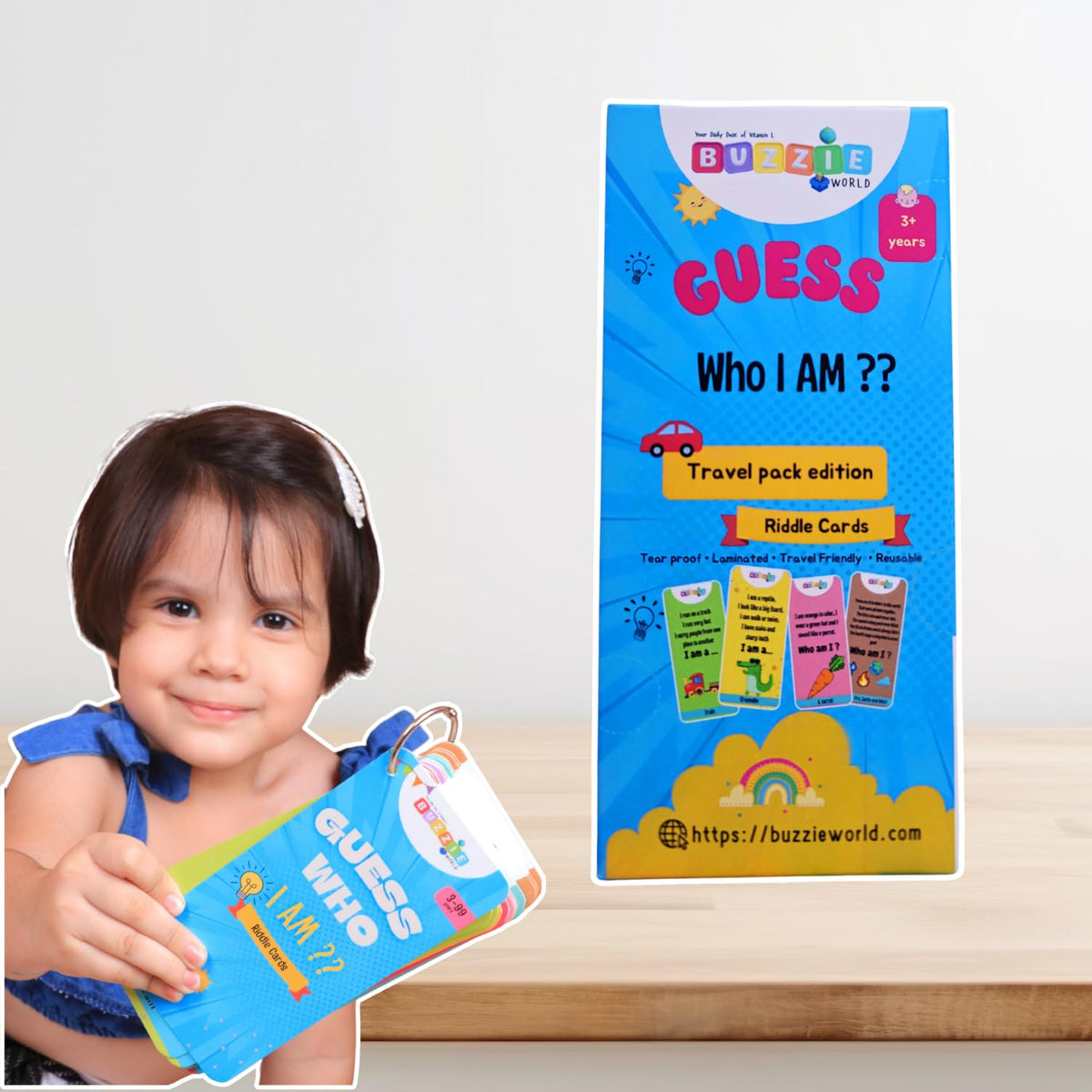 Buzzie  Guess Who I Am? Riddle Cards | Flashcards For Kids, Preschooler, Children | Return Birthday Gifts | Travel Pack | Scree