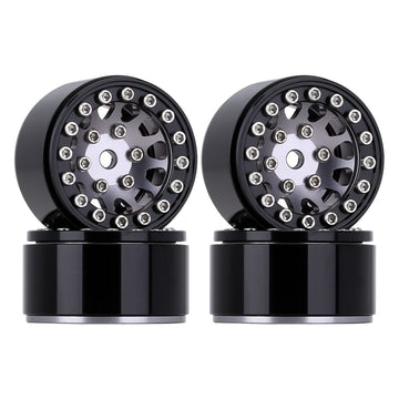 Injora 1.0 Wheel Rims Rc Metal Beadlock Wheels Rims For All 1/24 Scale Axial Scx24 Deadbolt Rc Crawler Car Upgrades Accessories(