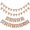 Irenare 4 Pieces Happy Birthday Banner Colorful Birthday Party Decor Rainbow Birthday Felt Garland Banner Rainbow Birthday Party Decorations Supplies(Linen)