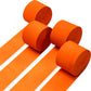 Wanna Party Orange Crepe Paper Streamers 3.5 Inch Widening 4 Rolls Yellow Party Streamer For Various Birthday, Halloween, Birthd