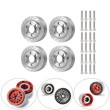 Que-T 4Pcs Heavy Duty Wheel Weights For 1/10 Rc 1.9'' Beadlock Rims Crawler