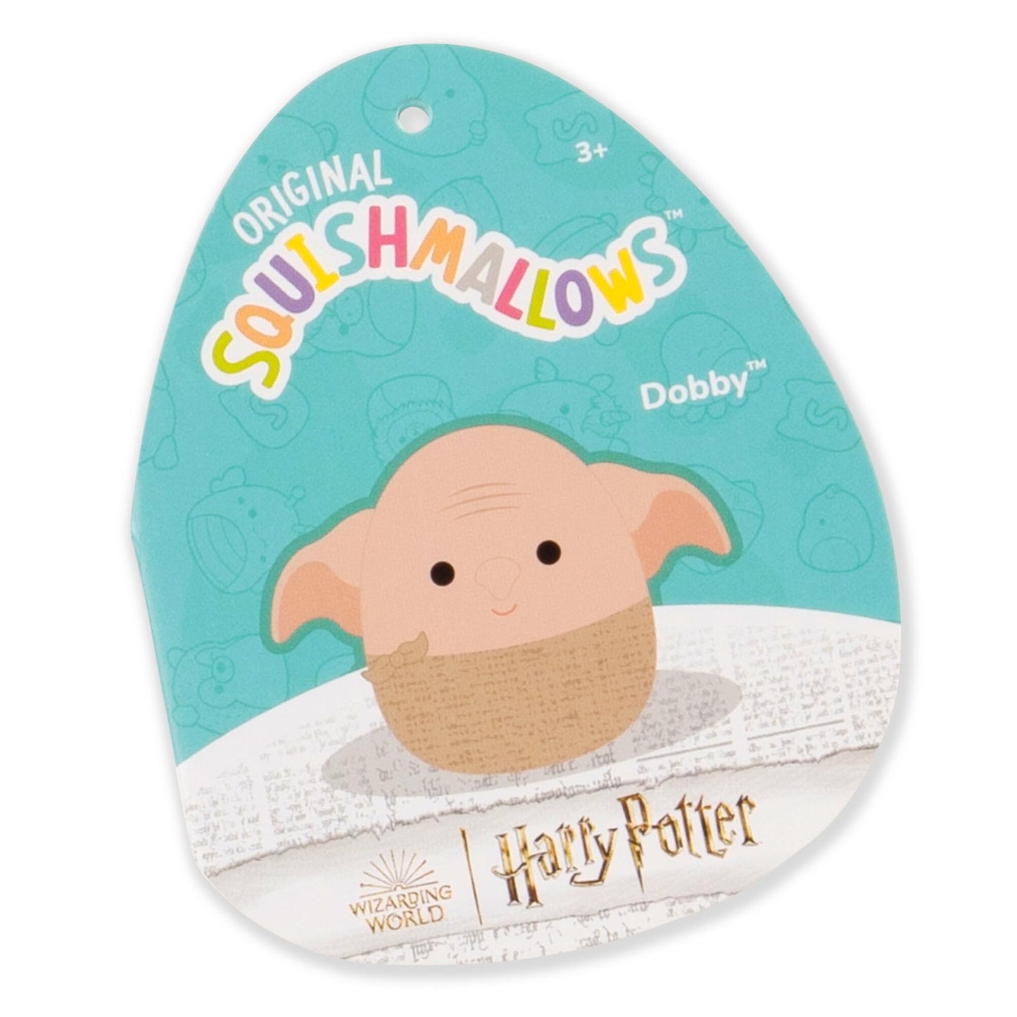 Squishmallows Harry Potter Dobby Plush Toy - 25 cm Super Soft Cuddly Polyester, Model SQWB00162, Color: Dobby