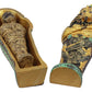 Gifts & Decor Ebros Egyptian King Tutankhamun Pharaoh Sarcophagus Coffin With Mummy Figurine Set 4' Long Egyptian Pharaoh Tombstone Historical Sculpture