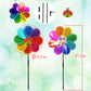 Frantlna Outdoor Wind Spinners Yard Garden Decor 12In Shiny Pinwheel For Kids Rainbow Lawn Ornaments To Deter Animals (3 Pcs)