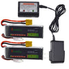 Blomiky 2 Pack XT60 Plug 11.1V 3S 2200mAh Lipo Battery and 1 Charger for RC Evader BX Car RC Truck RC Truggy RC Airplane UAV Dro