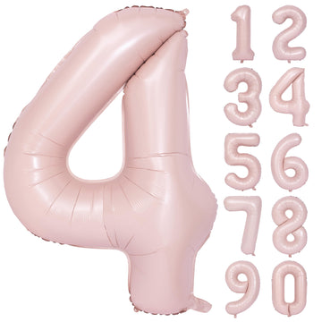 40 In Matte Pink Number Balloons Helium Foil Mylar Balloon Birthday Party Banquet Decoration Digital 4