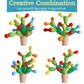 Shierdu Wooden Stacking Rainbow Cactus Toy To Build And Stack Cactus Blocks To Balance Cactus Puzzle Fun Educational Activities