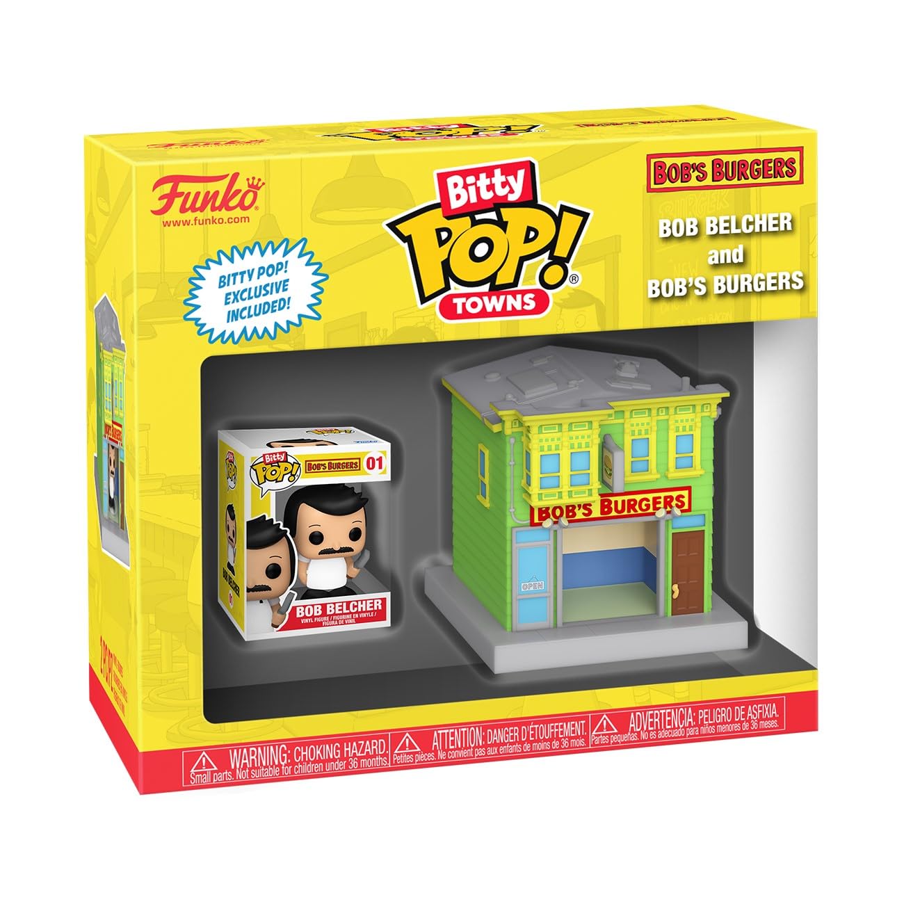 Funko Pop! Bitty Town: Bob Belcher Vinyl Figure - Multicolor - Model 83641