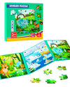 Magnetic Puzzles For Kids Ages 3-5, 3 In 1 Animal Magnet Jigsaw Puzzle Book For Toddlers, Car Airplane Road Trip Activities Toys