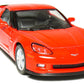 KiNSMART 2007 Corvette Z06 5inch 1:36Scale Die Cast Metal Model Toy Cars RED