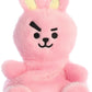 Aurora Lovable Bt21 Palm Pals Cooky Stuffed Animal - Collectible Fun - Delightful Cuteness - Pink 5 Inches