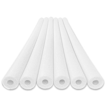 Oodles of Noodles Deluxe Foam Pool Swim Noodles - 6 Pack, One Size, White