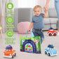 Zmzs Baby Cars For 1 Year Old Boy, Mini Pull Back Trucks For Toddler Age 3, 6 Pcs Infant Friction Powered Push And Pull Vehilces With Playmat Storage Bag, Kids Birthday Gift For 12-18 Months Girls